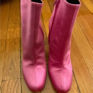 Saint Laurent Vibrant Pink Heeled Boots